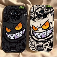 casing realme c15 realme 12x 5g casing  Teeth Gengar realme 14pro+Phone Case Realme13pro New Style U