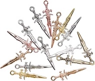 100 Pieces Antique Swords Knife Charms Swords Knife Charms Pendants for DIY Necklace Bracelace Jewel