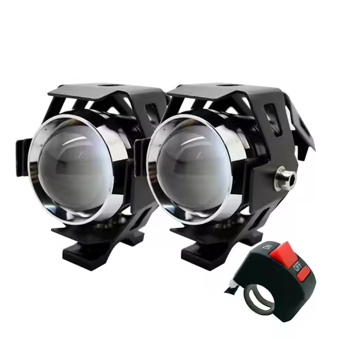2Pcs/Pair 3000LM CREE Chip 3 Modes Motorbike LED Driving Light U5 Motor Fog Light Waterproof Motorcy