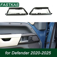 Carbon fiber Door handle decorative frame for Land Rover Defender 90 110 2020-2025 interior decorati
