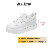 Giày Thể Thao Nữ Đế Cao Độn Đế 7cm Lisa Giày Lười Không Cần Buộc Dây Tôn Dáng Da Cao Cấp M45