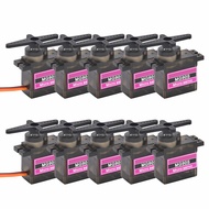 10 Pack MG90S 9g Servo, Metal Gear MG 90 Digital Micro Mini Servos for Rc Helicopter Plane Boat Car