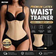 MISTHIN Premium Latex Waist Trainer Corset Wanita Tummy Control Shapewear Hourglass Body Shaper Beng