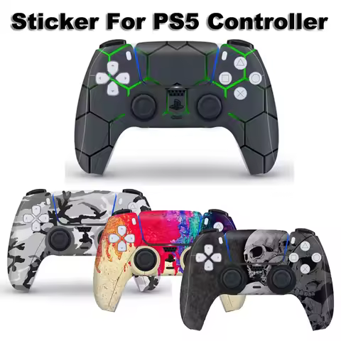 Decal Vinyl Skin Sticker For PS5 Controller Gamepad Protective For PS5/Pro/Slim Console Protective C