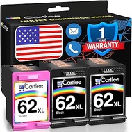 Cartlee Remanufactured Ink Cartridge Replacement for HP 62xl Ink Cartridges Black and Color for HP E