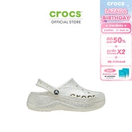 CROCS รองเท้าลำลองผู้หญิง BAYA PLATFORM GLITTER CLOG รุ่น 208459-160 - STUCCO