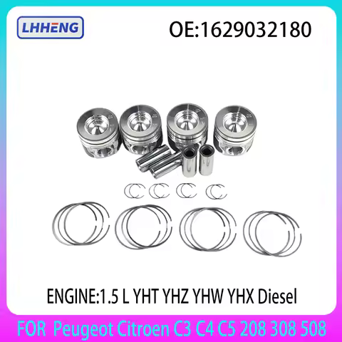 DV5 ENGINE Piston & ring kit For Peugeot Citroen Ford DS 3 308 C3 C4 C5 COMBO 1.5L 1.5 L T YHT YHZ Y
