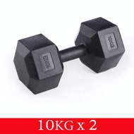 PVC Hex Dumbbell 5kg/10 kg ดัมเบลหกเหลี่ยม (1 คู่) ยกน้ำหนัก สร้างกล้ามเนื้อ