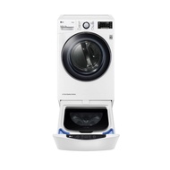 LG樂金【WR-100VW-WT-SD201AHW】10公斤冰瓷白曬衣機乾衣機+2公斤溫水洗衣機(含標準安裝)