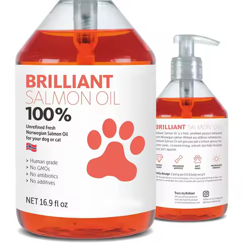 200ml Salmon Fish Oil for Pets, 21 Omega Fatty Acids, Natural Nutritional Supplement for Dogs and Ca