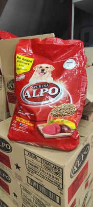 อาหารสุนัข alpo  ขนาด 1.5kg สุนัขโต รสเนื้อวัวตับและผัก