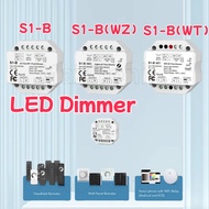 LED Dimmer WiFi & RF Push AC Triac Controller Tuya APP Switch 2.4G S1-B/S1-B(WT)/S1-B(WZ) for Single