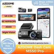 AZDOME Dash Cam M550 Pro 4K Kamera Kereta GPS ADAS 5.8G WiFi Kawalan Suara Mod Parkir Penglihatan Ma