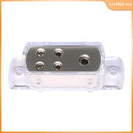 4-Way 1X 4AWG In 4X 8AWG Out Ground Cable Splitter Distribution Block