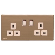 RANK GENOA HOTEL SERIES 1G 2G 13A SWITCH SOCKET