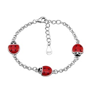 925 silver ladybug bracelet design kids jewelry สร้อยข้อมือเงิน 925 ลายเต่าทอง เครื่องประดับสำหรับเด