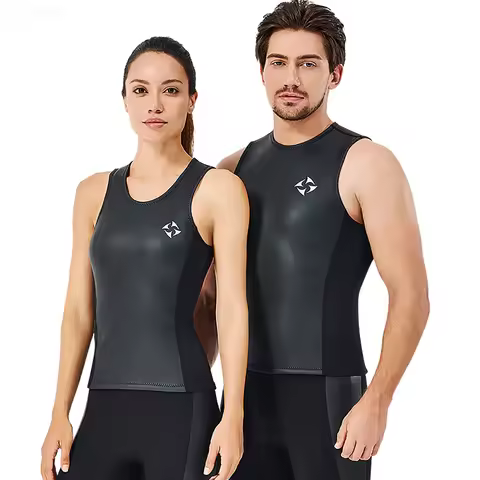 Men Women 2MM Neoprene Smoothskin Wetsuit Vest Surfing Swim Diving Suit Vests Triathlon For Scuba Sn