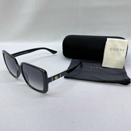 GUCCI 黑框小金雙G墨鏡