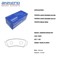 Akebono Rear Brake Pad Toyota Land Cruiser UZJ100 / HDJ101 ( Made In Japan )