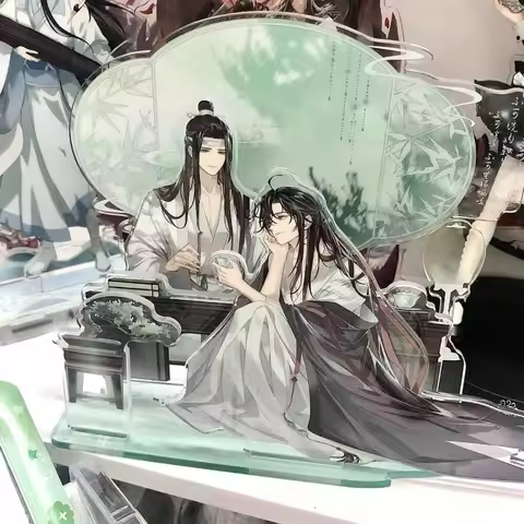 Hot Official Original Anime Mdzs Mo Dao Zu Shi Wei Wuxian Lan Wangji Acrylic Stand Standee Baji Badg