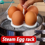 Multifunctional Food Steamer Creative Health Pot Egg Cooker Vertical Egg Tray Steam Egg Rack Kitchen Cooking Utensils Plastic Round Steaming Stand Household