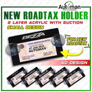 Acrylic Roadtax Holder Small Size Cukai Jalan Cover Strong Suction Perodua Axia Bezza Myvi Proton Sa