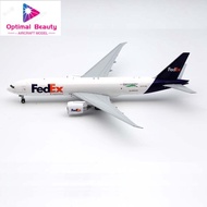 Jcwings 1: 200 Federal Express B777-200LRF N878FD Alloy Material Airplane Model