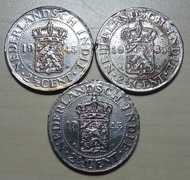 uang kuno koin nederlandsch indie 2 1/2 cent 1945