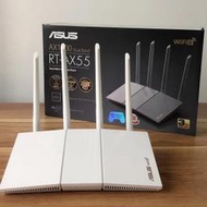 ASUS無線路由器RT-AX55 雙頻WiFi6千兆AX1800兼容華碩AiMesh黑白