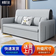 HY🍎Sofa Bed Dual-Use Small Apartment Internet Celebrity Foldable Single Double Seat with Storage Sofa Foldable Bed Iron