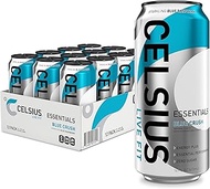 CELSIUS ESSENTIALS, Sparkling Blue Crush, Performance Energy Drink 16 Fl Oz (Pack of 12)