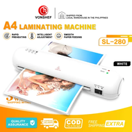 SL299 Laminator Machine with 50Pcs Laminating Film Office Hot & Cold A4 Laminating Machine Anti-Bloc