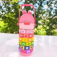 TOBIE Stainless Steel Tumbler, Digital Puzzle 430ml Capacity Insulated Water Bottle, Insulated Bottl