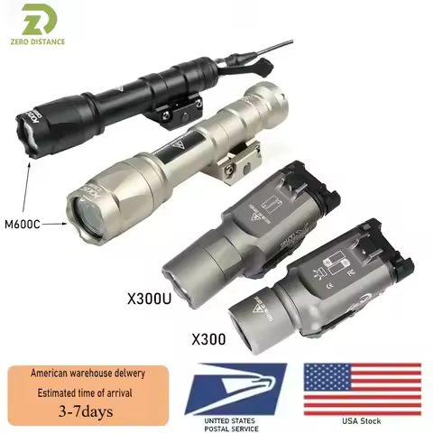 Tactical SF X300 X300U Ultra Metal Flashlight Strobe Scout Light M300C M600C PEQ Airsoft Hunting Wea