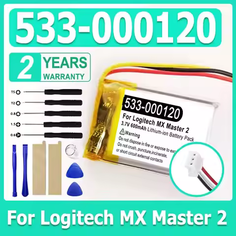600mAh 533-000120 Replacement Battery For Logitech MX Master 2 3 2s MX Anywhere 2 2S MX ERGO M-RO052