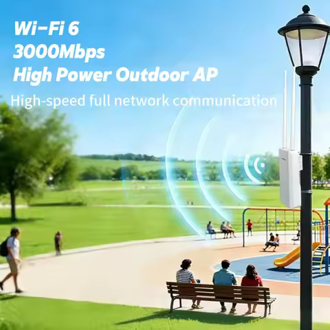 LANJADA WiFi6 AX3000 Wireless Gigabit Outdoor Access Point | Seamless Roaming | WPA3-PSK Security | 