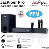 JazPiper PRO 2.1 Wireless Bluetooth Karaoke Soundbar Speaker, Network Streaming Wireless Karaoke System with Wireless Su