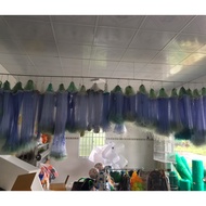 lưới 1 màn phao nổi chì nhẹ lưới đánh cá 1 màn - dài 90/100m (Lưới tàn hình 0.12) từ 25p đến 8p ( Th