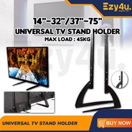 Universal TV Stand Tabletop Mount Monitor Pedestal Fits 14-32 37-75 inch Bracket