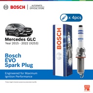 Bosch EVO Iridium Platinum Spark Plug 4pc Set Mercedes GLC200 GLC250 GLC300 GLC43 GLC63 AMG X253
