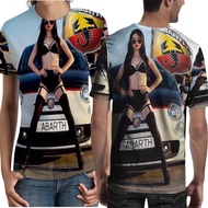 Fiat Abarth T-shirt Fullprint Unisex Casual Polyester Jersey Material [PO 3 DAYS]