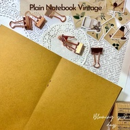 Bloomingyourdays Buku Tulis Polos Cover Coklat Plain Notebook Journal Journaling Diari Vintage