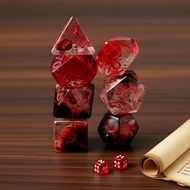 7-Piece Crystal-Style Polyhedral DND Dice Set for RPG & Tabletop Role-Playing Set Dadu DND Gaya Kris