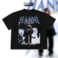 ready stock Kaos Newjeans Hanni Tshirt Kpop Y2k loose casual short sleeve Tee COD