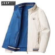 Jeep Spirit 1941 Estd Two sided Jacket Spring and Autumn Pure Cotton Mens Top Loose Casual Coat M-8
