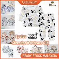 Eyelet Ready Stock QQbaby kids Baju Tidur Pyjamas Sleepwear Pajamas Lengan Panjang Part 1(E1-E8)