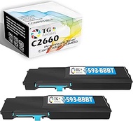 TG Imaging Compatible C2660DN Cyan Toner Cartridge Replacement for Dell C2665DNF C2660 C2665 2660DN 