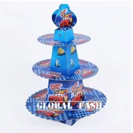Blue car character cupcake stand / standing cupcake cars / 3 tier stand / character stand
