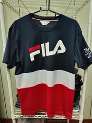 義大利 FILA 短袖 尺寸L 透氣 排汗衫 紅白 運動