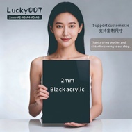 2mm Black acrylic board/A2/A3/A4/A5/A6/Acrylic custom made